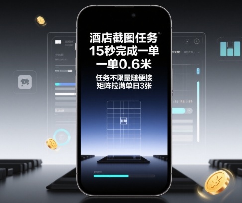 酒店截图任务，15秒完成一单，一单0.6米，任务不限量随便接，矩阵拉满单日3张【揭秘】| 网创圈
