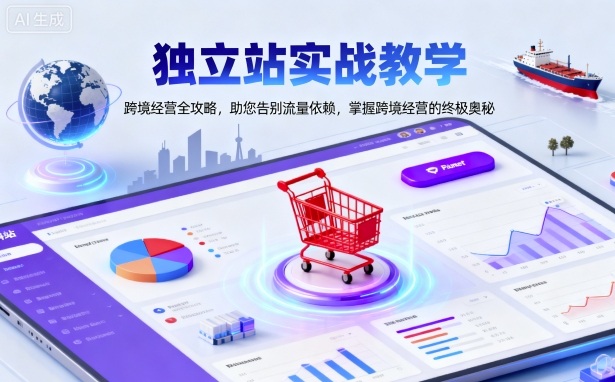 独立站实战教学，跨境经营全攻略，助您告别流量依赖，掌握跨境经营的终极奥| 网创圈