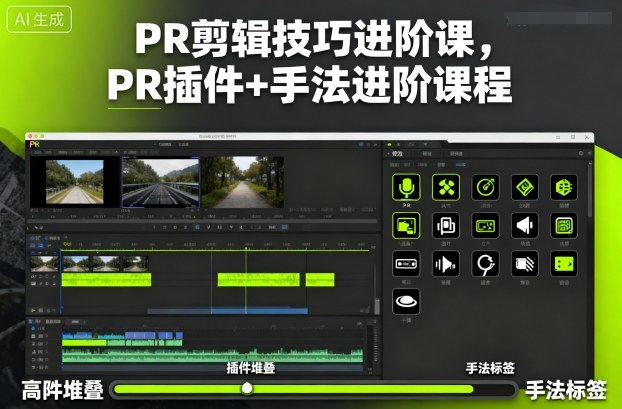 PR剪辑技巧进阶课，PR插件+手法进阶课程| 网创圈