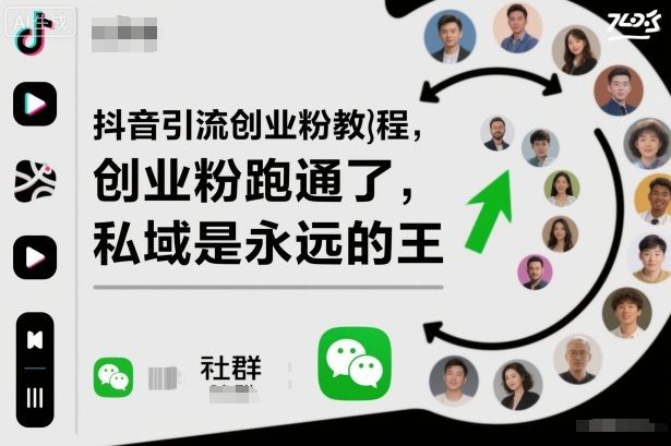 抖音引流创业粉教程，创业粉终于跑通了，私域是永远的王| 网创圈