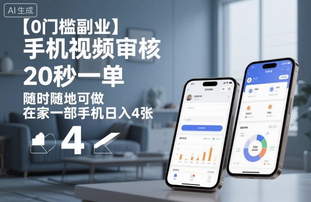 【0门槛副业】手机视频审核，20秒一单，随时随地可做，在家一部手机日入4张【揭秘】| 网创圈