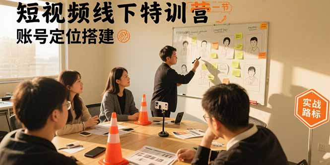 短视频线下特训营：账号定位搭建/口播号拍摄剪辑/直播间流量入口/变现实战| 网创圈