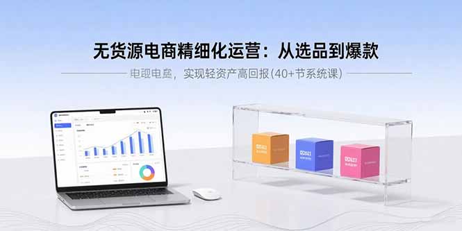 无货源电商精细化运营：从选品到爆款，实现轻资产高回报(40+节系统课| 网创圈
