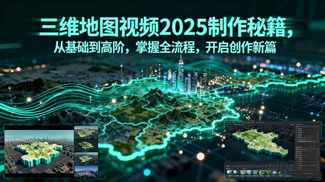 三维地图视频2025制作秘籍，从基础到高阶，掌握全流程，开启创作新篇| 网创圈