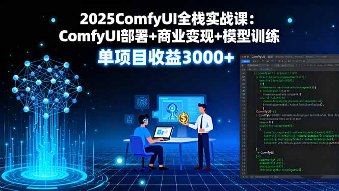 2025ComfyUI全栈实战课：ComfyUI部署+商业变现+模型训练，单项目收益3000+| 网创圈