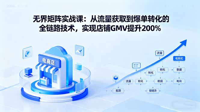 无界矩阵实战课：从流量获取到爆单转化的全链路技术，实现店铺GMV提升200%| 网创圈