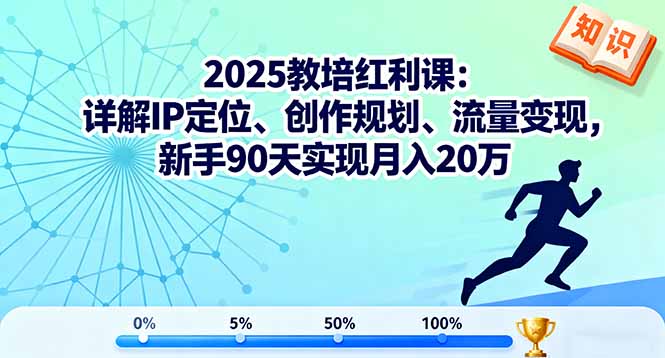 2025教培红利课：详解IP定位、创作规划、流量变现，新手90天实现月入20万| 网创圈