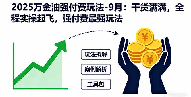2025万金油强付费玩法-9月：干货满满，全程实操起飞，强付费最强玩法| 网创圈