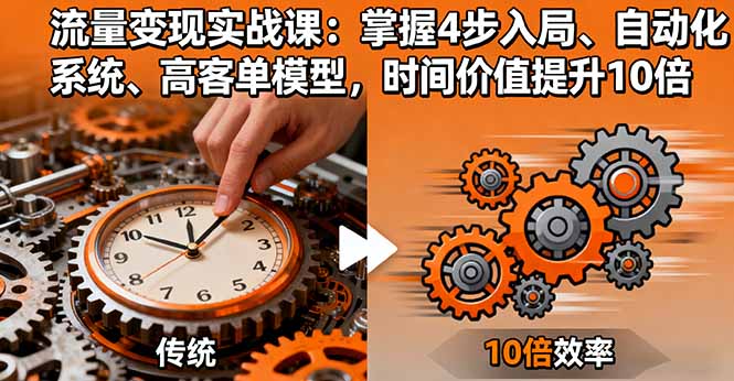流量变现实战课：掌握4步入局、自动化系统、高客单模型，时间价值提升10倍| 网创圈
