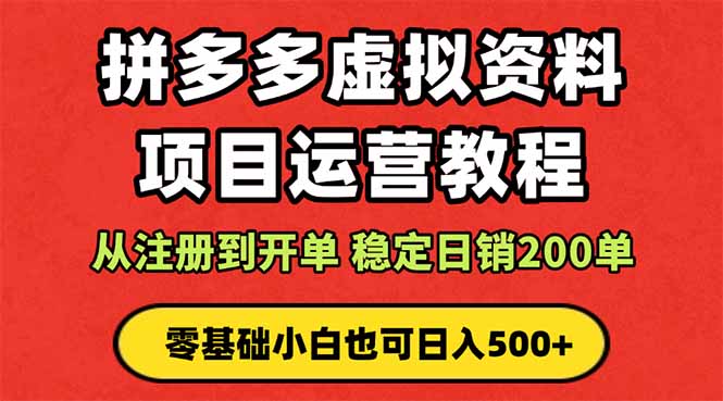 拼多多开店运营课程： 蓝海变现玩法，轻松实现睡后收入 零基础小白也可…| 网创圈