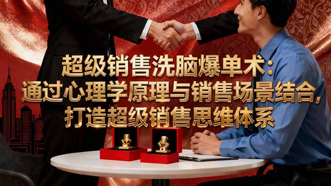 超级销售洗脑爆单术：通过心理学原理与销售场景结合,打造超级销售思维体系| 网创圈