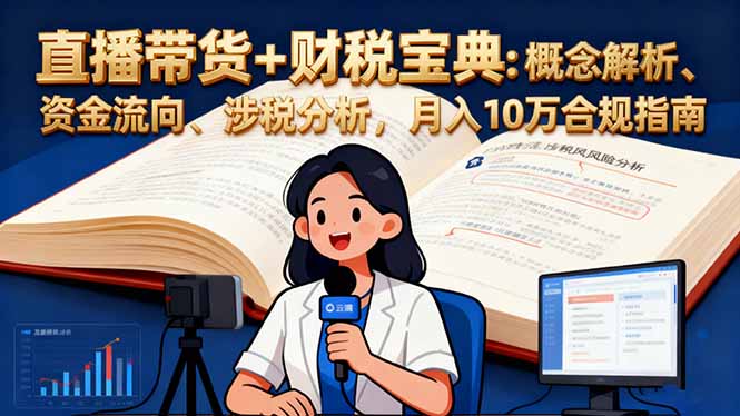 直播带货+财税宝典：概念解析、资金流向、涉税分析，月入10万合规指南| 网创圈
