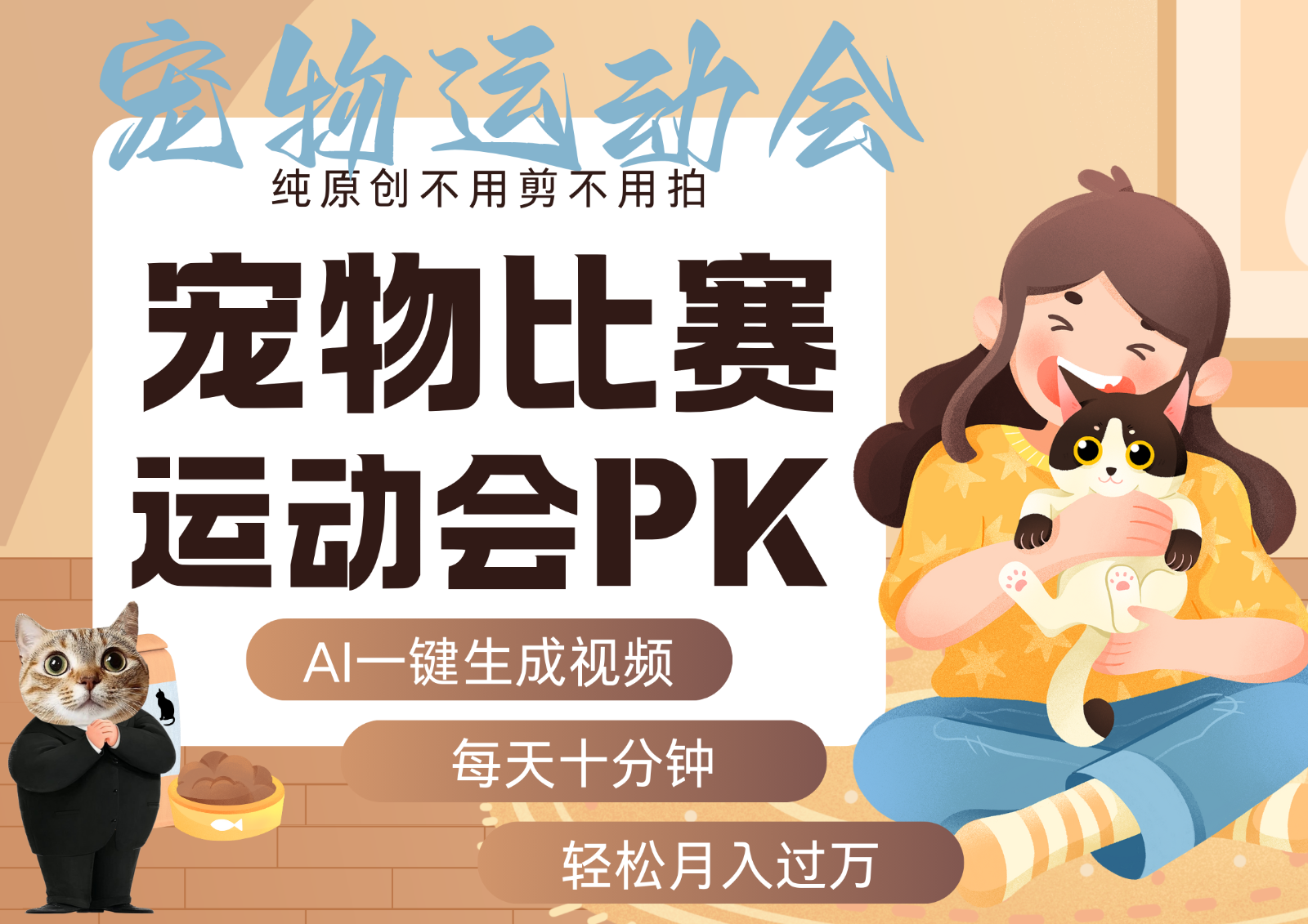 AI萌宠运动员跳水 射击 篮球 足球比赛 每天十分钟 附详细提示词文案库 代替做…| 网创圈