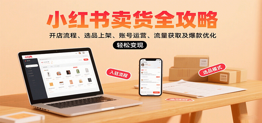小红书卖货全攻略：开店流程、选品上架、账号运营、流量获取及爆款优化，轻松变现| 网创圈