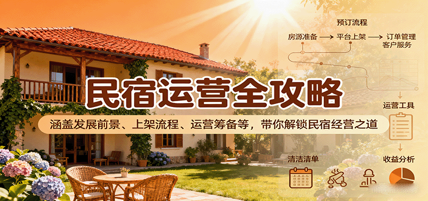 民宿运营全攻略：涵盖发展前景、上架流程、运营筹备等，带你解锁民宿经营之道| 网创圈