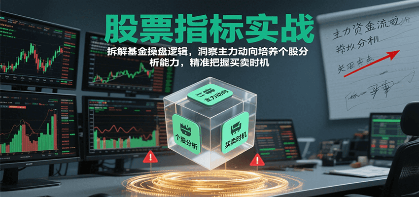 股票指标实战，基金操盘逻辑拆解，洞察主力动向培养个股分析能力把握买卖时机(更新)| 网创圈