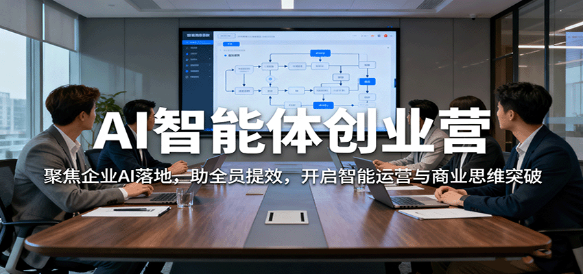 AI智能体创业营：聚焦企业AI落地，助全员提效，开启智能运营与商业思维突破| 网创圈
