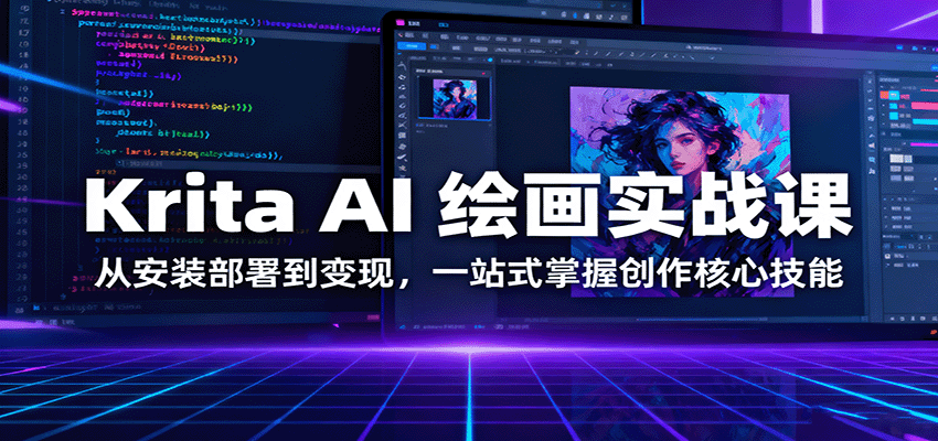 Krita AI 绘画实战课：从安装部署到变现，一站式掌握创作核心技能| 网创圈