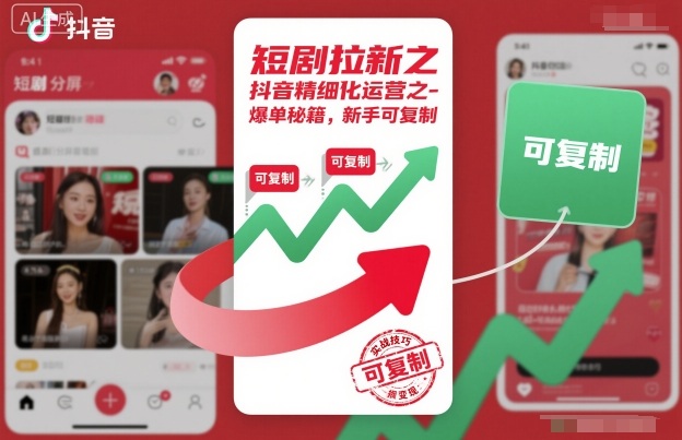 短剧拉新之抖音精细化运营之爆单秘籍，新手可复制| 网创圈