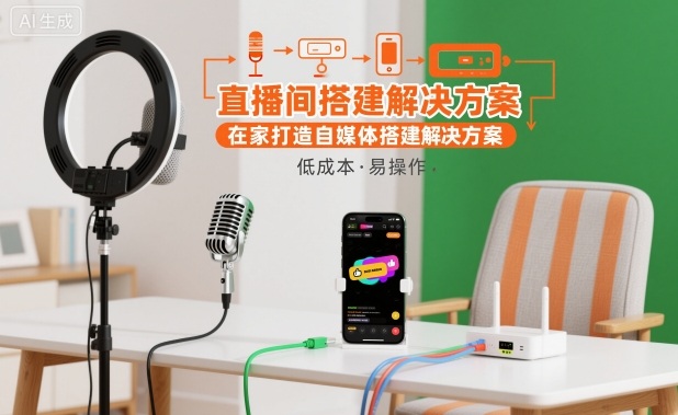 直播间搭建解决方案，在家打造自媒体搭建解决方案| 网创圈