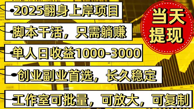 2025翻身上岸项目脚本干活，内部客户经理内部开号，单人日收益1000-300…| 网创圈