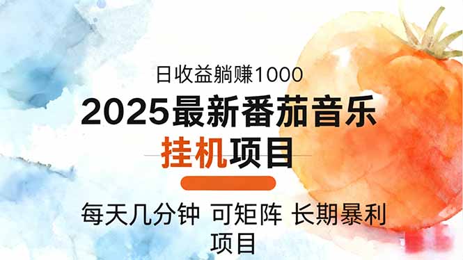 2025年最新番茄音乐人挂机项目，每天几分钟，月入1000＋，可矩阵，一台…| 网创圈