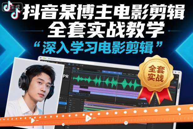 抖音某博主电影剪辑全套实战教学，深入学习电影剪辑| 网创圈