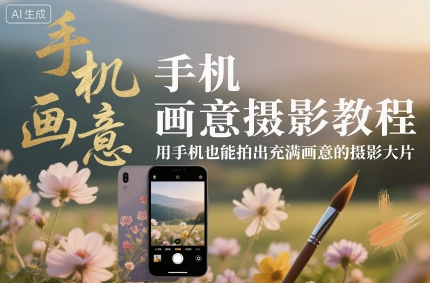 手机画意摄影教程，用手机也能拍出充满画意的摄影大片| 网创圈