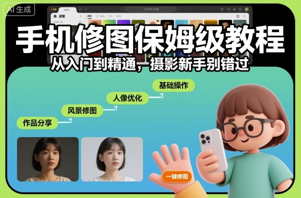 手机修图保姆级教程，从入门到精通，摄影新手别错过| 网创圈