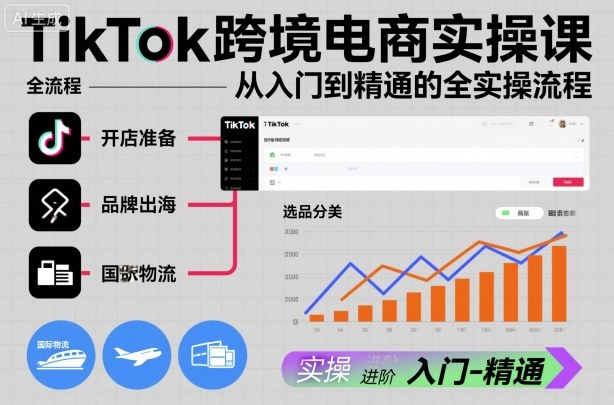 TikTok跨境电商实操课，从入门到精通的全实操流程| 网创圈