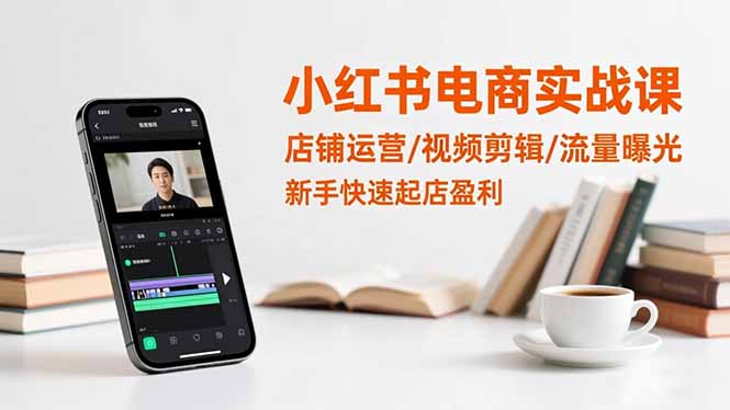 小红书电商实战课：店铺运营/视频剪辑/流量曝光，新手快速起店盈利| 网创圈