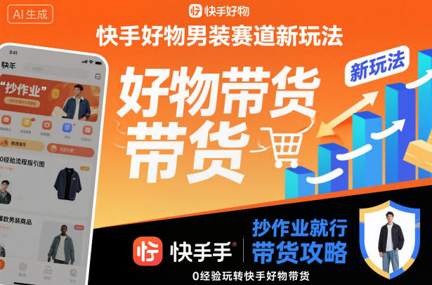 快手好物男装赛道新玩法，抄作业就行，0经验玩转快手好物带货| 网创圈