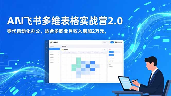 AI+飞书多维表格实战营2.0：零代码自动化办公，适合多职业月收入增加2万元| 网创圈