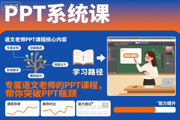 PPT系统课，专属语文老师的PPT课程，帮你突破PPT瓶颈| 网创圈