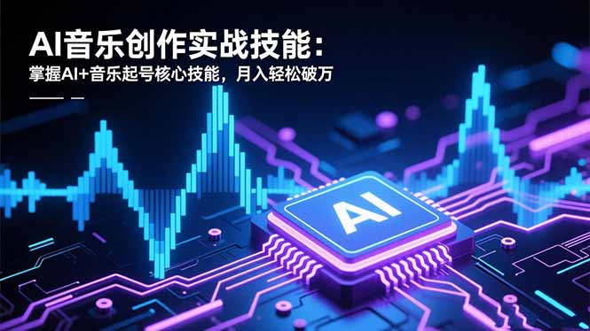 AI音乐创作实战技能：掌握AI+音乐起号核心技能，月入轻松破万| 网创圈