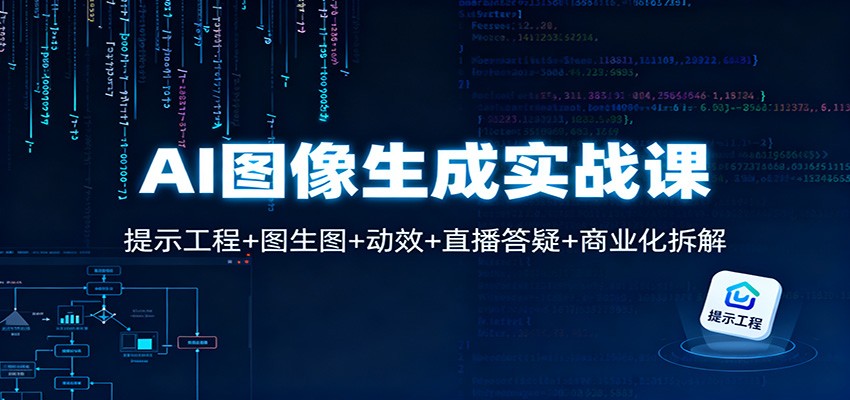AI图像生成实战课：提示工程+图生图+动效+直播答疑+商业化拆解| 网创圈