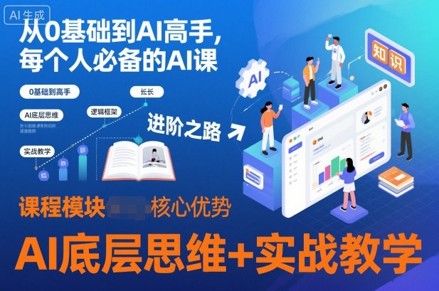 从0基础到AI高手，每个人必备的AI课，AI底层思维+实战教学| 网创圈