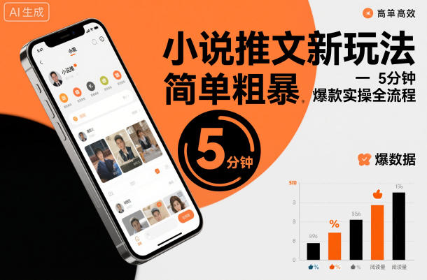 小说推文新玩法，简单粗爆，5分种一个爆款实操全流程| 网创圈