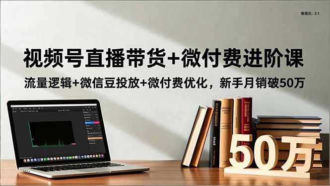 视频号直播带货+微付费进阶课：流量逻辑+微信豆投放+微付费优化，新手月销破50万| 网创圈