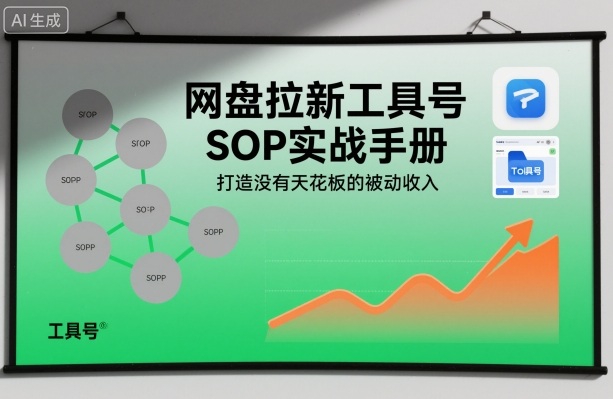 网盘拉新工具号SOP实战手册，打造没有天花板的被动收入| 网创圈