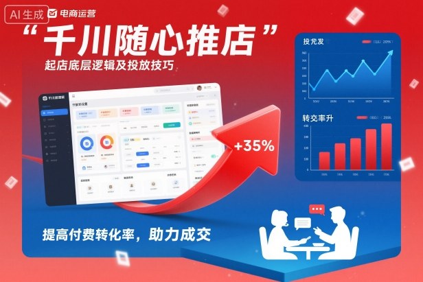 千川随心推起店底层逻辑及投放技巧，提高付费转化率，助力成交| 网创圈