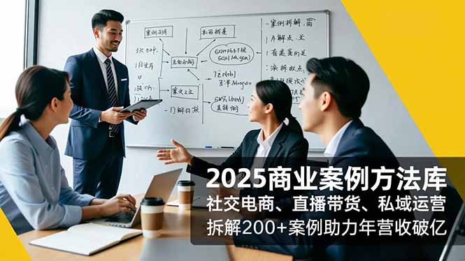 2025商业案例方法库，社交电商、直播带货、私域运营，拆解200+案例助力年营收破亿| 网创圈