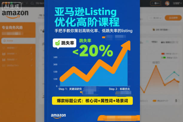 亚马逊Listing优化高阶课程，手把手教你策划高转化率、低跳失率的listing| 网创圈