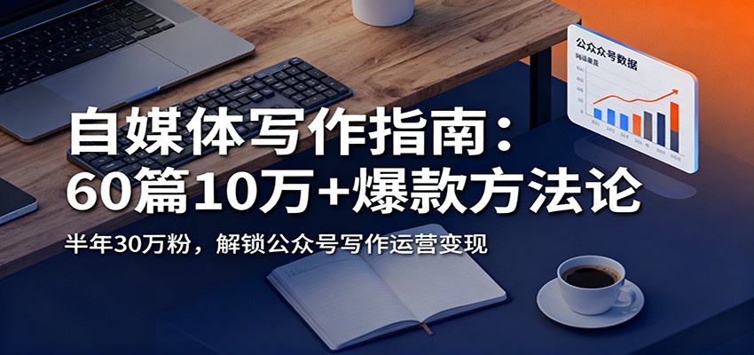 自媒体写作指南：60篇10万+爆款方法论，半年30万粉，解锁公众号写作运营变现| 网创圈