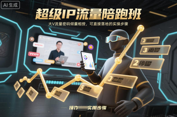 超级IP流量陪跑班，大V流量密码倾囊相授，可直接落地的实操步骤| 网创圈