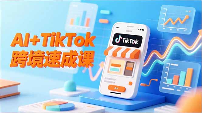 AI+TikTok跨境速成课，智能翻译、店铺定位、流程拆解，7天高效上线运营| 网创圈