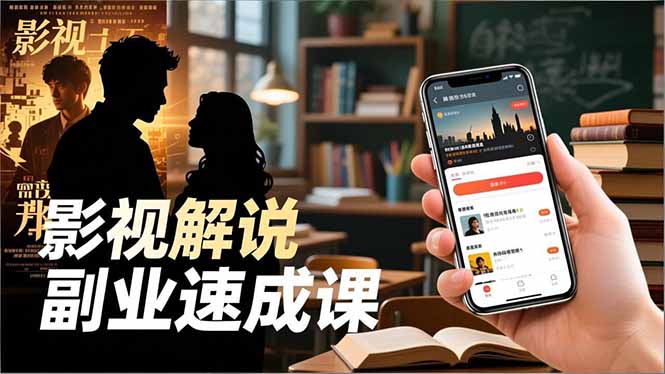 Tk影视解说副业速成课，软件安装、全流程实操、爆款预设，新手两周变现| 网创圈