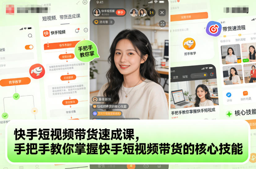 快手短视频带货速成课，手把手教你掌握快手短视频带货的核心技能| 网创圈