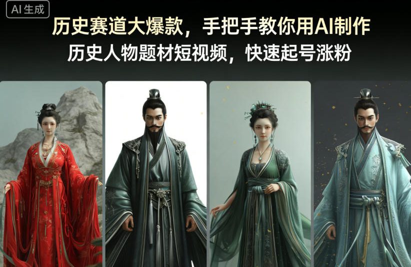 历史赛道大爆款，手把手教你用AI制作历史人物题材短视频，快速起号涨粉| 网创圈