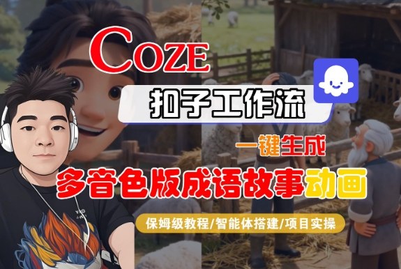 Coze扣子智能体工作流一键生成“多音色版成语故事“动画，全流程保姆级教学| 网创圈